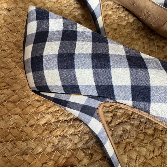 Maje Blue & White Gingham Pumps – Size 39 - NEW 💙 - Picture 13 of 13